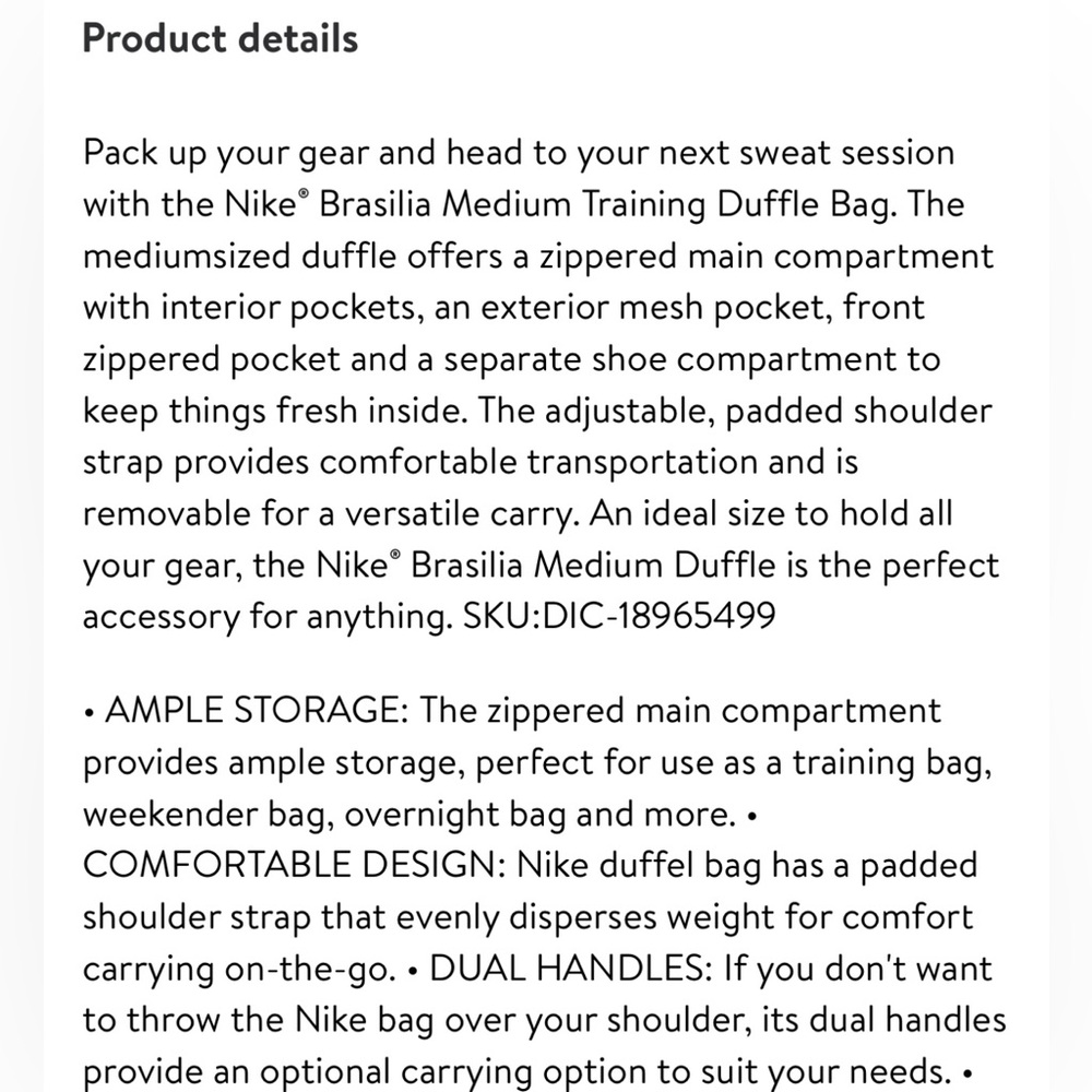 Nike Brasilia 7 Graphic Medium Duffel Bag Color: Binary Blue - Picture 7 of 7